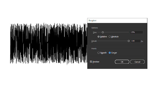 how to create graphic equalizer audiowave in adobe illustrator tutorial using adobe illustrator to create an object or work of art is indeed very interesting, especially in the process of making it. creating vector works is not easy and requires perseverance because we start everything from scratch. the ease that we want to achieve in creating a work in adobe illustrator depends on the process we do, whether we go through a difficult process or otherwise we can do it easily and quickly by optimizing the tools in adobe illustrator. so in today's tutorial i’m gonna show you how to make an graphic equilizer audiowave like this, automatically, quickly, and easily without the hassle of making it manually. gb 1 graphic equalizer audiowave besides that you can make it as a photo frame like this or any image that is more artistic. gb 2 graphic equalizer audiowave as photo frame  create graphic equalizer base okay let's jumpt to adobe illustrator and create a new document with rgb color mode first of all create a straight line using the line segment tool and set the stroke to 5 points.  open the stroke panel, and change the corner to bevel point. gb 3 straight line with stroke panel place this line right in the middle of the artboard by clicking on the vertical and horizontal align center, which is on the align panel or you can go directly to the control panel overview at the top of document panel. and make sure it's align to artboard so that this line is right in the middle of the artboard vertically and horizontally. gb 4 align tools on the control panel overview from this straight line we will transform it into a audio wave using the roughen. open the effect menu > distort & transform > roughen. put a check mark on the preview so you can see the changes live. for the options chose relative and set the size to 15%, for detail set to maximum value and for the points set to corner. gb 5 roughen panel after we get a shape like this we just need to make it wavy, so that it resembles the audio wave of a song. to make it wavy, we use the mesh tool. open the object menu > envelope distort > make with mesh. gb 6 mesh panel set the rows to 1 and the columns can be adjusted according to the number of waves that we want to make. as an example in this tutorial i'm going to set the columns to 6. and we can still add more later to get a more dynamic audiowave. before editing the mesh of these lines i want to add guide lines to help us define the center of this audio wave so that it can look symmetrical between the top and bottom audio waves. to make a guide line, just left click and hold on the ruler and drag it to the artboard. if the position feels right just release the click. but if you feel that the position is not right in the middle of the artboard, you can use the align tool to put it right in the middle of the artboard. gb 7 ruller with guidline if the ruler in your adobe illustrator doesn't exist you can open it in the view menu > rulers > show ruler. back to the mesh, use the direct selection tool to edit the anchor points of the mesh. set the anchor point randomly to get the wavy form like this. do the same for the other three anchor points, if necessary you can add more mesh line by using the mesh tool on toolbar to get natural looking wave. gb 8 set the anchor point to get the wavy shape after you get the wavy base then you can add more line mesh for detail of the graphic equalizer audio wave and lastly you can add fade in and fade out of this equalizer. gb 9 add more detail fade in and fade out once done and we have got the audiowave result like this, we just need to add a thinner additional wave line as detail.  create thinner graphic equalizer as detail copy this wave object by go to the edit menu > copy. before pasting it, go to the object menu again > lock > selection. that way this objects can't be edited for a while until we unlock it. after this object is locked, open the edit menu again and paste it in place. now we have two objects. if you open the layers panel then you will get two sublayers, the first is the sublayer where the first object has been locked and the other is the new object that we just pasted. we can give a name to each of these sub layers. the first one is thick line and the second is a thin line. gb 10 layer panel with two sublayer the next step is to edit this thin line layer. in the control panel overview there are 2 buttons, the first is the edit envelope. if active, it allows us to edit the mesh that has been added to an object and the second button is edit contents. and if it is active, we can edit the object or content that is inside the envelope or objects that have been added a mesh without disturbing the lines of the mesh that has been created.  activate the edit contents and change the stroke of the line to 2 points. gb 11 edit content and edit envelope after that re-activate the edit envelope again to edit the mesh lines. again, use the direct selection tool and select all the anchor points above, except the anchor points at the left and right ends wich is the fade in and the fade out. then lift it up. do the same with the anchor point at the bottom. the rest, you can adjust certain anchor points to get more dynamic results. gb 12 edit the anchor point of the thin layer now i am already satisfied with the result, open the layers panel and unlock the thick line layer. select all these two objects, then go to the object menu > expand. this makes the roughen and envelope effect that we applied to the line became permanent.  go back to the object menu and expand it one more time. this will make these two objects which are all open paths or line, now turned into a shape. gb 13 graphic equalizer audio wave line turn into shape after that, unite these two shapes by using the pathfinder.  open the pathfinder panel or if you don't have it you can activate it in the window menu and look for pathfinder.  in the pathfinder panel select unite to unite these two objects. gb 14 unite on the pathfinder panel okay, now we are done on creating this graphic equalizer audio wave. next, you just need to give it a flat color or gradient or you can also use an image to give it a more artistic color. here as an example i use image of galaxy. place the image right in the middle of this graphic equalizer. right click on the image > arrange > send to back. after that select these two objects graphic equalizer with the image and right click again > make clipping mask. if you get a warning just ignore it and click yes. gb 15 warning and this graphic equalizer audio wave has finished. and i am quite satisfied with the results. you can create your own audio wave, you are free to experiment with different audiowave models or you can also follow the original audiowave of a song and make it like this. gb 16 graphic equalizer audio wave and finally, if this video is useful, please subscribe, like, and share. see you in the next video.   how to create graphic equalizer audiowave in adobe illustrator tutorial