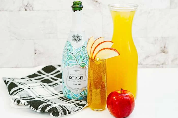 How to Make Apple Cider Mimosa - Koti Beth