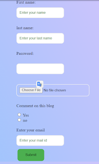 Create Form Using HTML and CSS