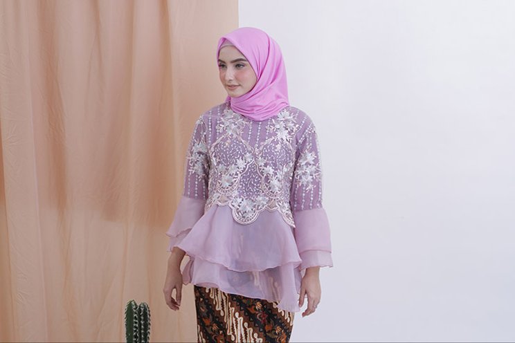 Baju Pesta Muslimah Elegan Organza Muslimah Cantik