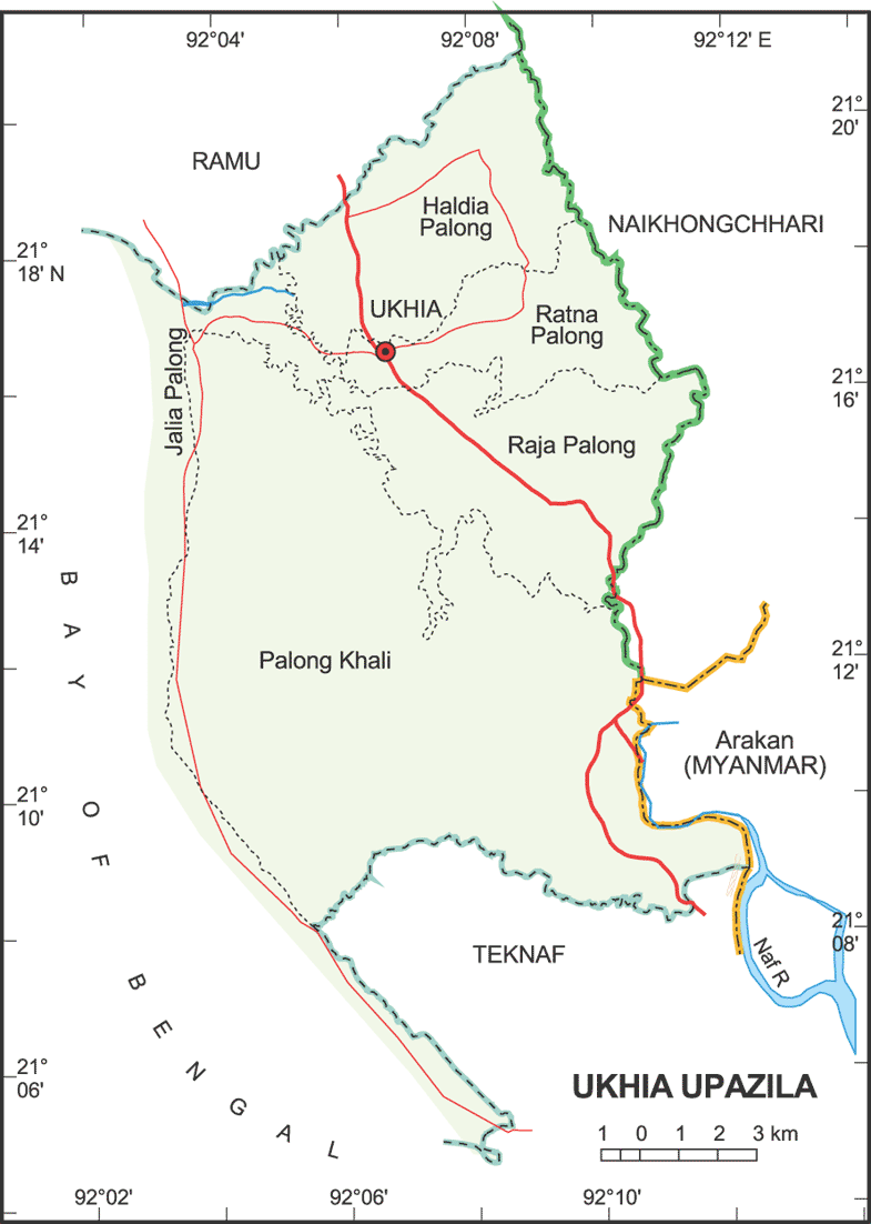 Maps of Bangladesh Ukhia Upazila