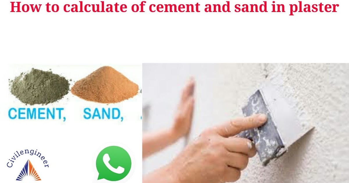 How to calculate cement, sand quantity for Plastering
