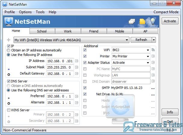NetSetMan : un logiciel pratique  pour gérer vos profils réseaux