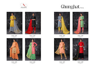 Kaara Suits Ghunght Vol 3 Cotton  Dress Material Colletion