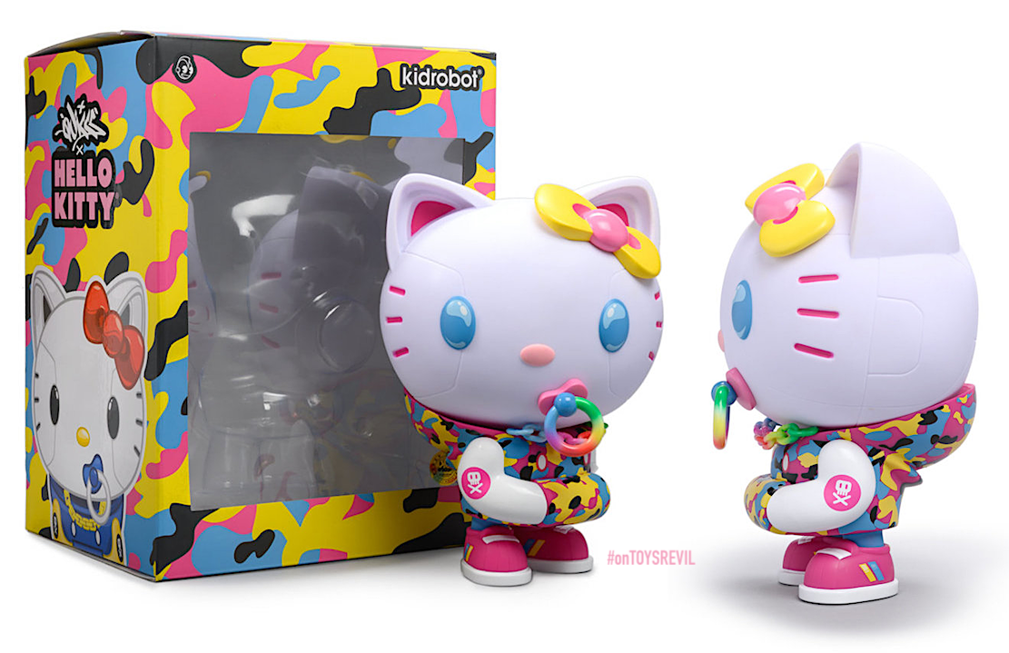 Rainbow Camo Edition HELLO KITTY TEQ by Quiccs x Kidrobot for Sanrio