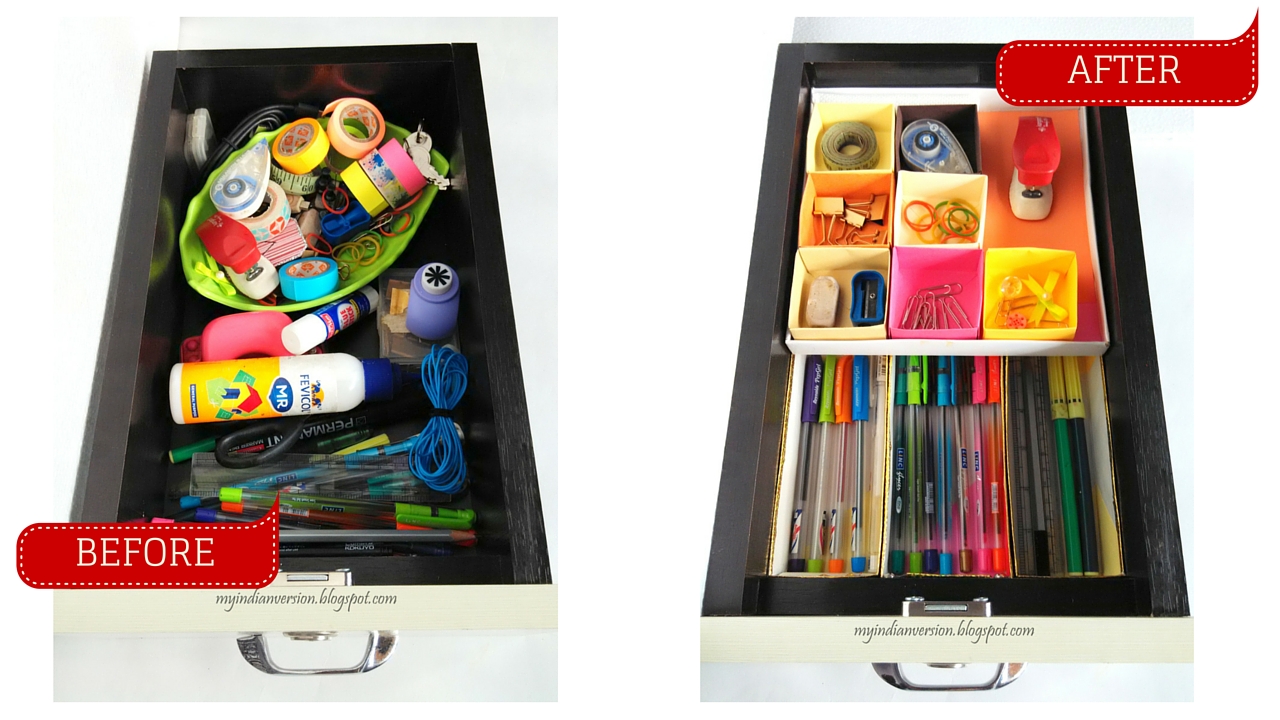 My Indian Version Diy Office Supplies Stackable Drawer Organizer