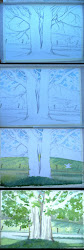 maple watercolor tree kirby vermont bit process