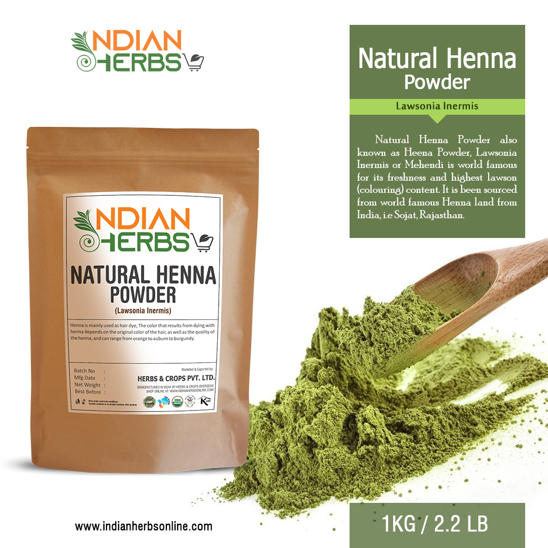 Natural Henna Powder Lawsonia Inermis 1KG / 2.2 LB ( Value Pack )