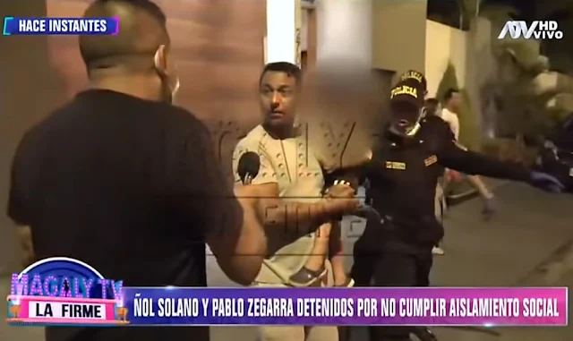 VÍDEO: Nolberto Solano y Pablo Zegarra son detenidos por no cumplir aislamiento social