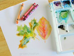 watercolor fall crayon crafts leaves tutorial easy autumn leaf watercolors crayons creative craft diy resist watercolour fun grow drawings drawing