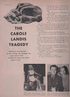 The Carole Landis Tragedy