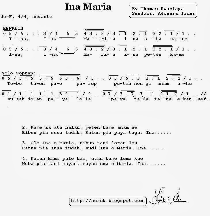 Lirik Lagu Daerah Lamaholot Arsia Lirik