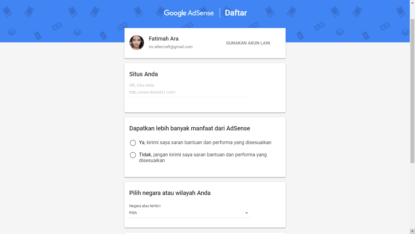 sugeng dot id cara daftar google adsense