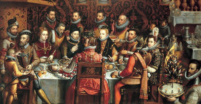 Felipe II en "el banquete de los Monarcas". Claudio Coello