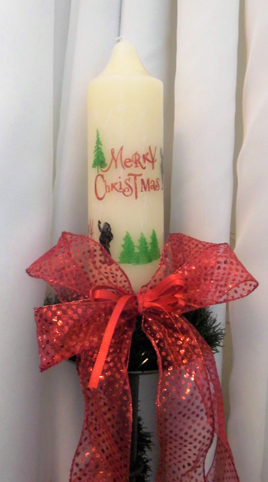 Sarah's Craft Shed Candle Decorating using Tissue Paper and Stamping