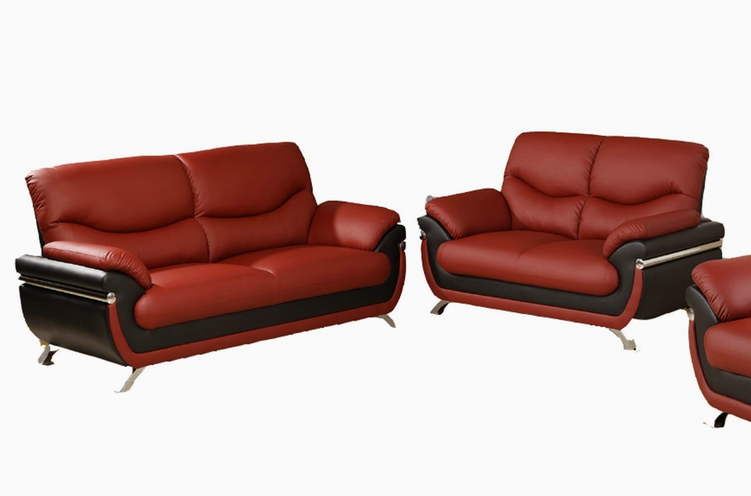 red couches red and black couches