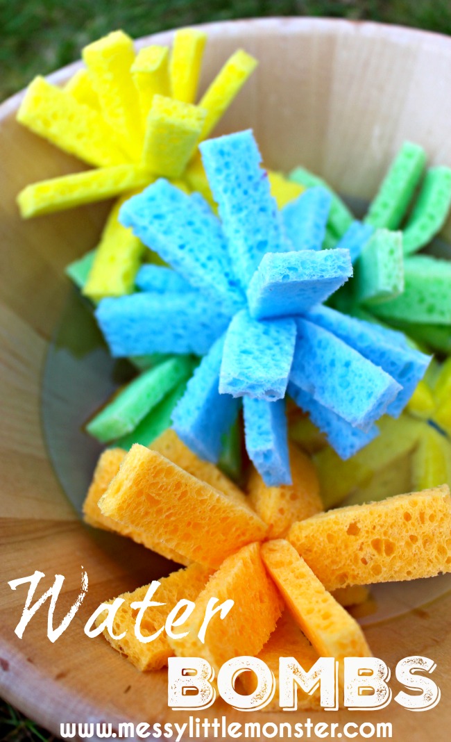 DIY Sponge Water Bombs Messy Little Monster