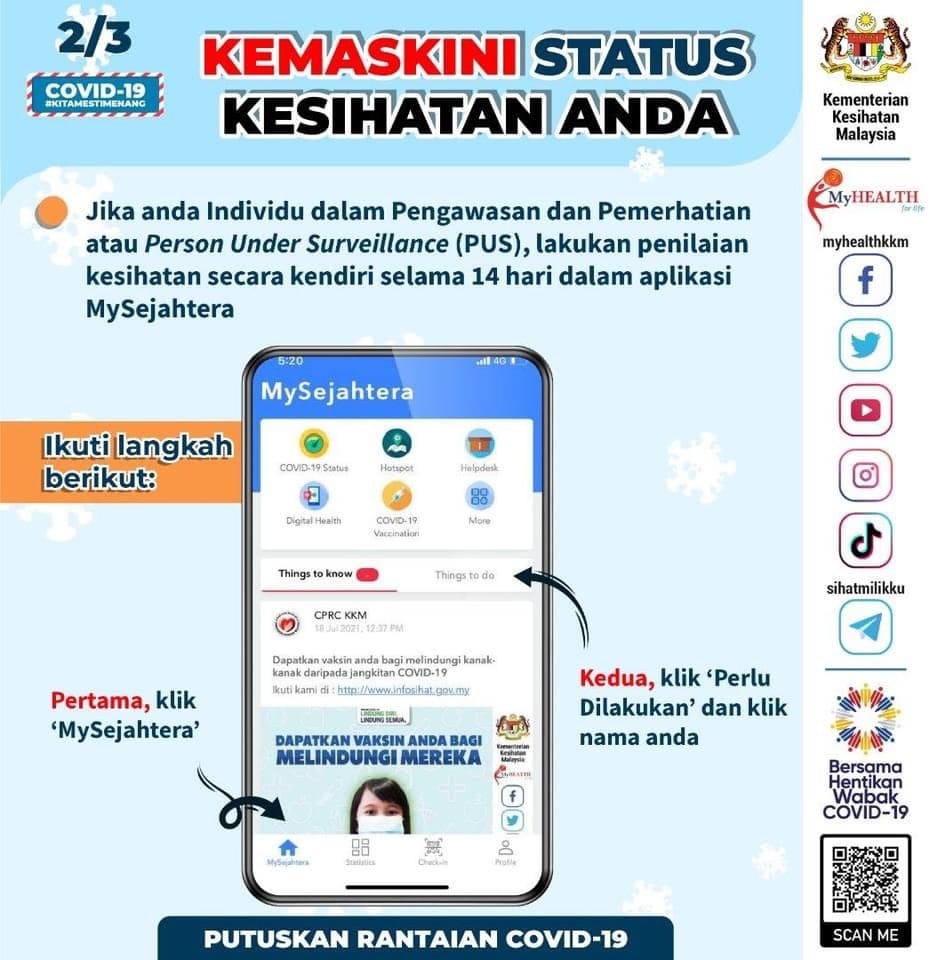 apa perlu buat kalau positif covid kkm