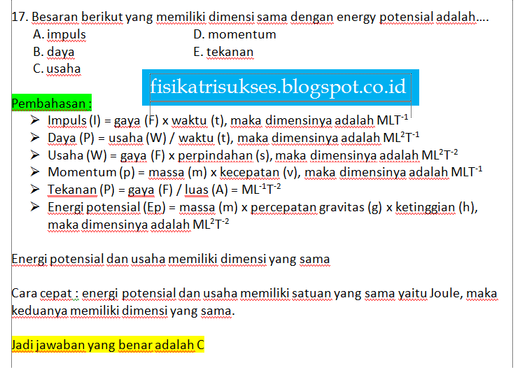 Ekonomi Akuntansi Id: SOAL DAN JAWABAN FISIKA KELAS X 