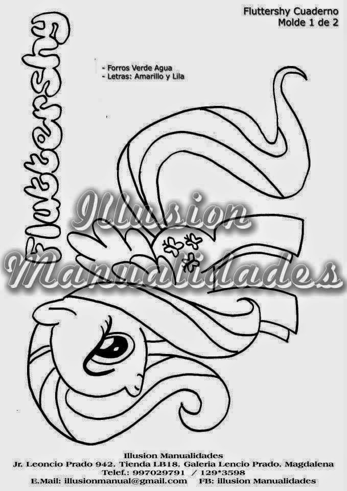 Fofuchas Eva e Cia: Capa de caderno my little pony