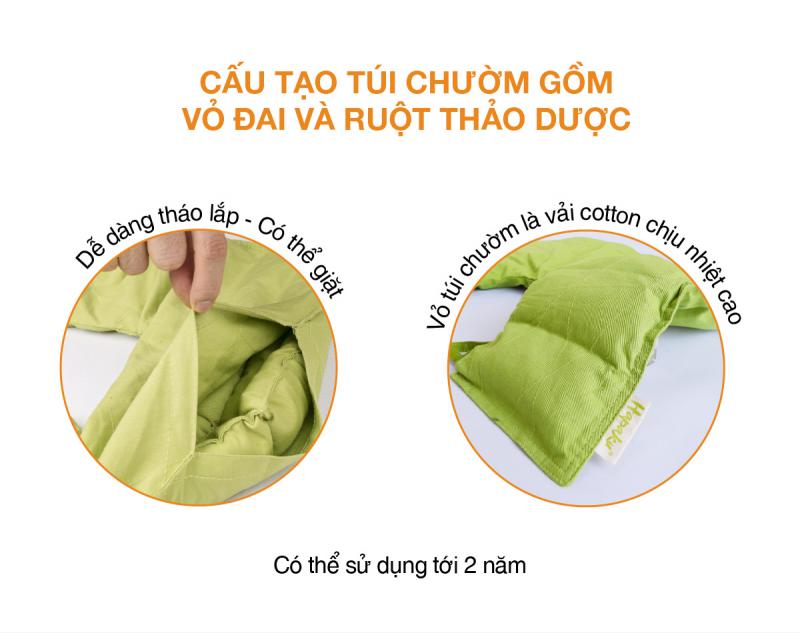 Túi Chườm Thảo Dược Nóng/Lạnh Đa Năng Giảm Đau Vai Gáy Hapaku