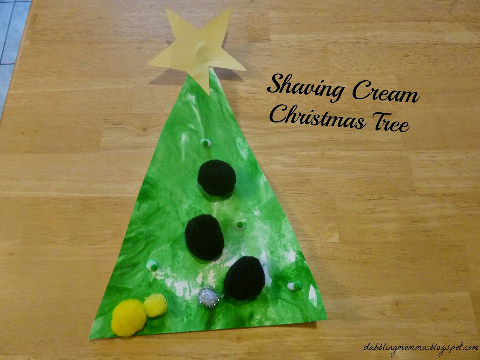 Dabblingmomma Shaving Cream Christmas Tree