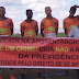 Time de futebol protesta contra a reforma da previdência em Serra Preta