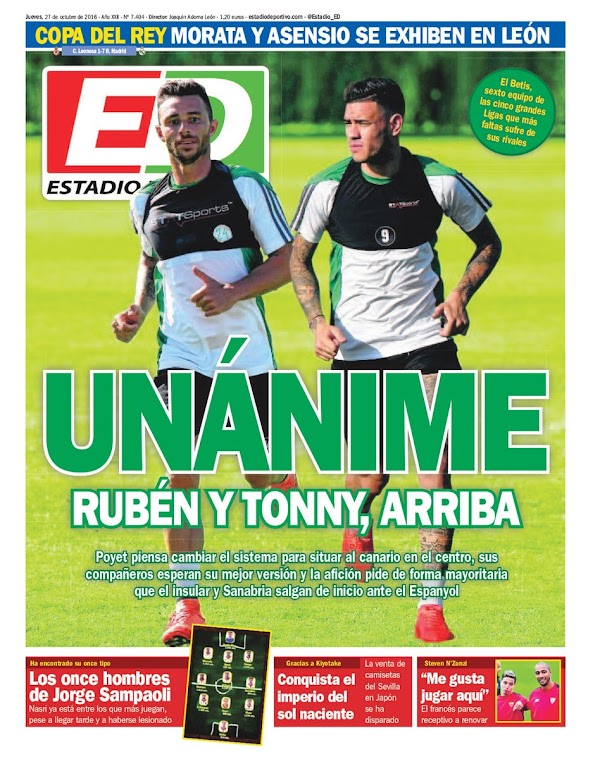 Betis, Estadio Deportivo: "Unánime"