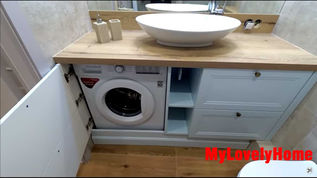 washing machine under kitchen sink