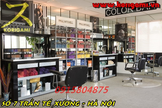 THAM KHẢO THIẾT KẾ PHÒNG NHUỘM TÓC LÀM HOÁ CHẤT COLOR BAR