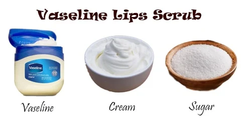 DIY  Lips Scrub With Vaseline