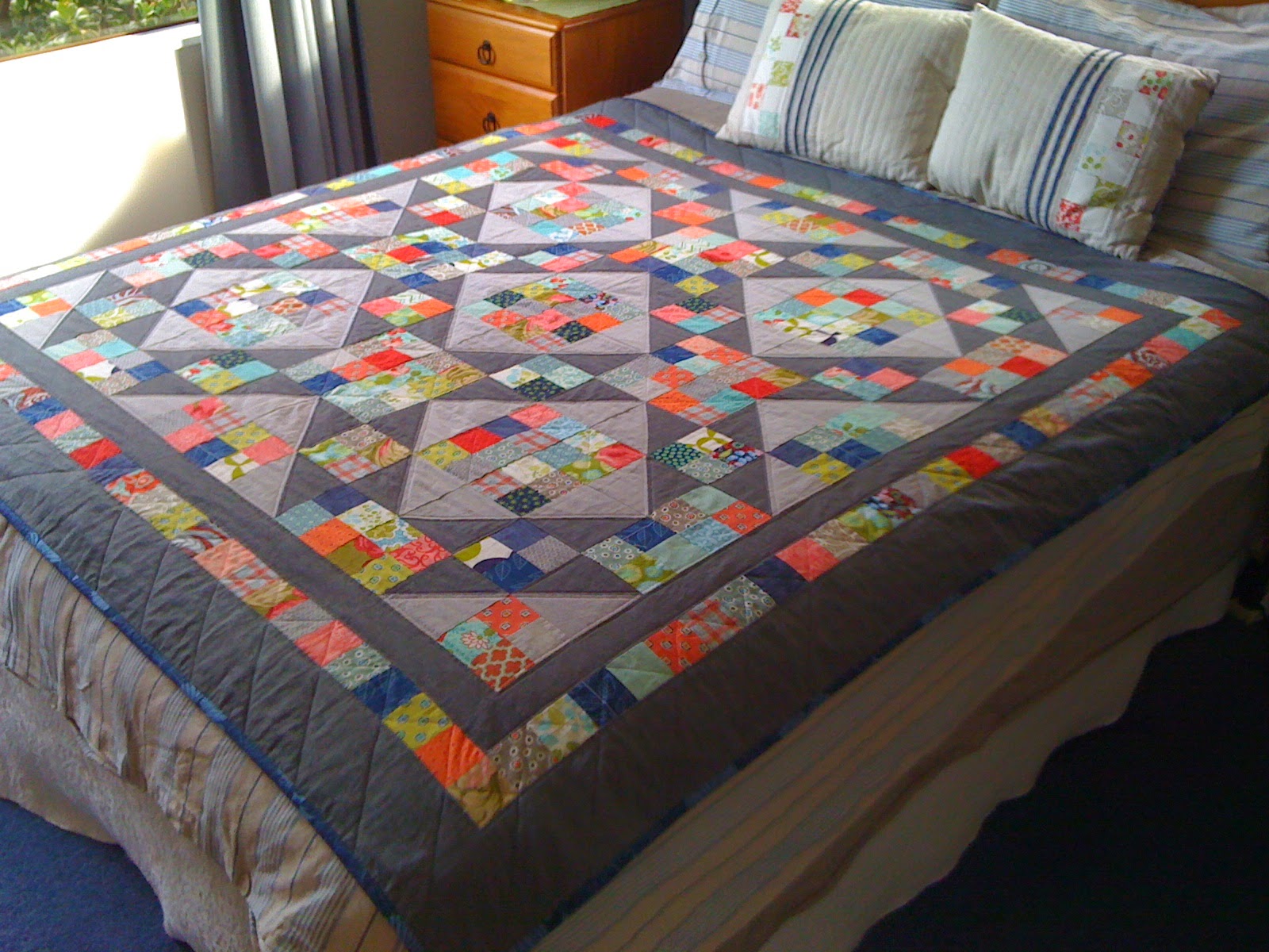 JulieLou Finished Jacob's Ladder Quilt