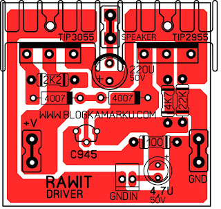 PCB Power amplifier Mungil  Cabe Rawit Driver
