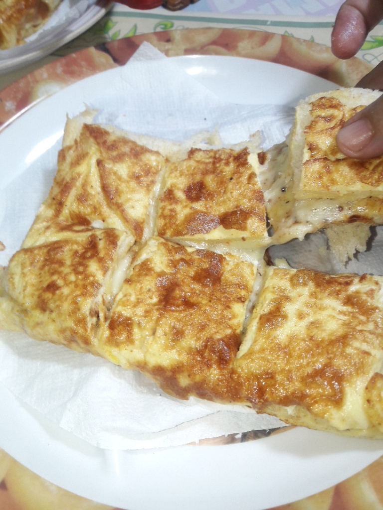 Cheese Bread Omelette Recipe Yummy Traditional