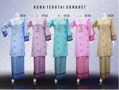 BAJU KURUNG AURA TERATAI SONGKET