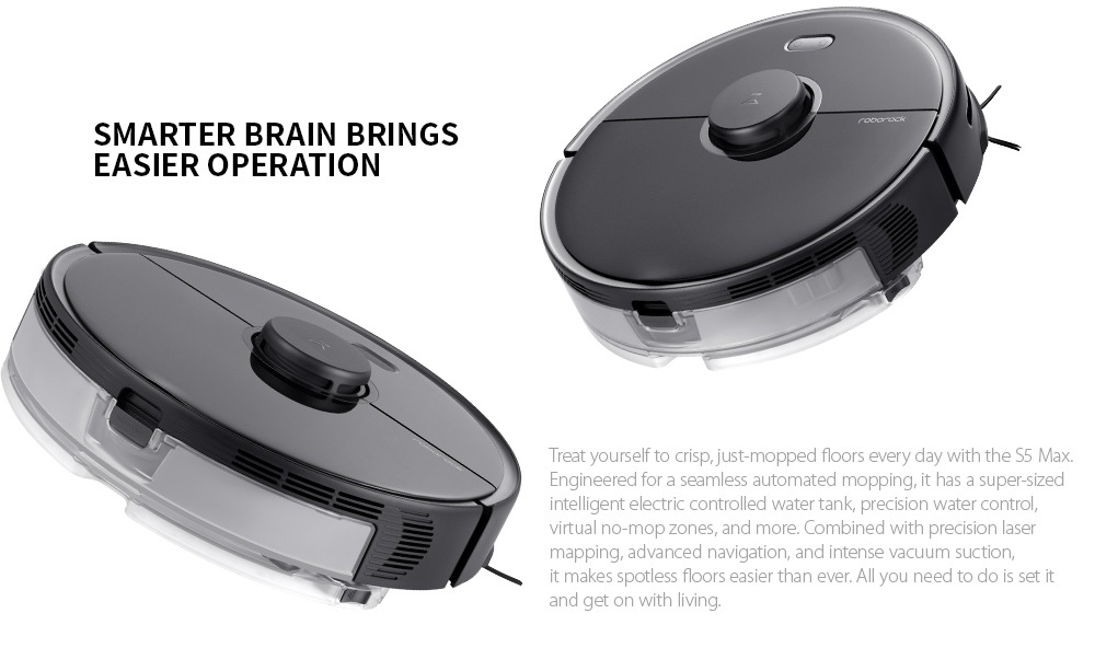 Roborock S5 Max Laser Navigation Robot Wet and Dry Vacuum Cleaner from