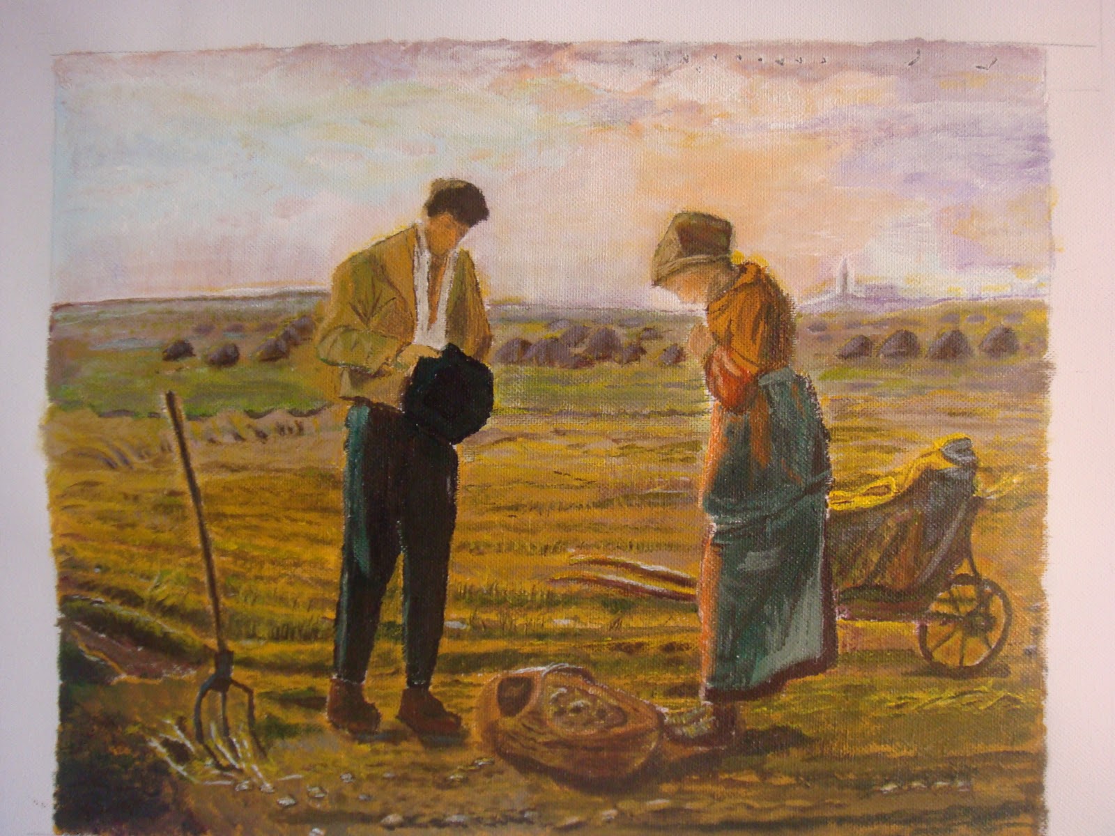 Peintures et dessins réalisés pour le plaisir L'Angélus, peint par