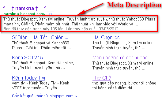 Meta decription quyết định nhiều tới việc Click