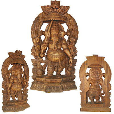 Wooden Ganesha Sculptures