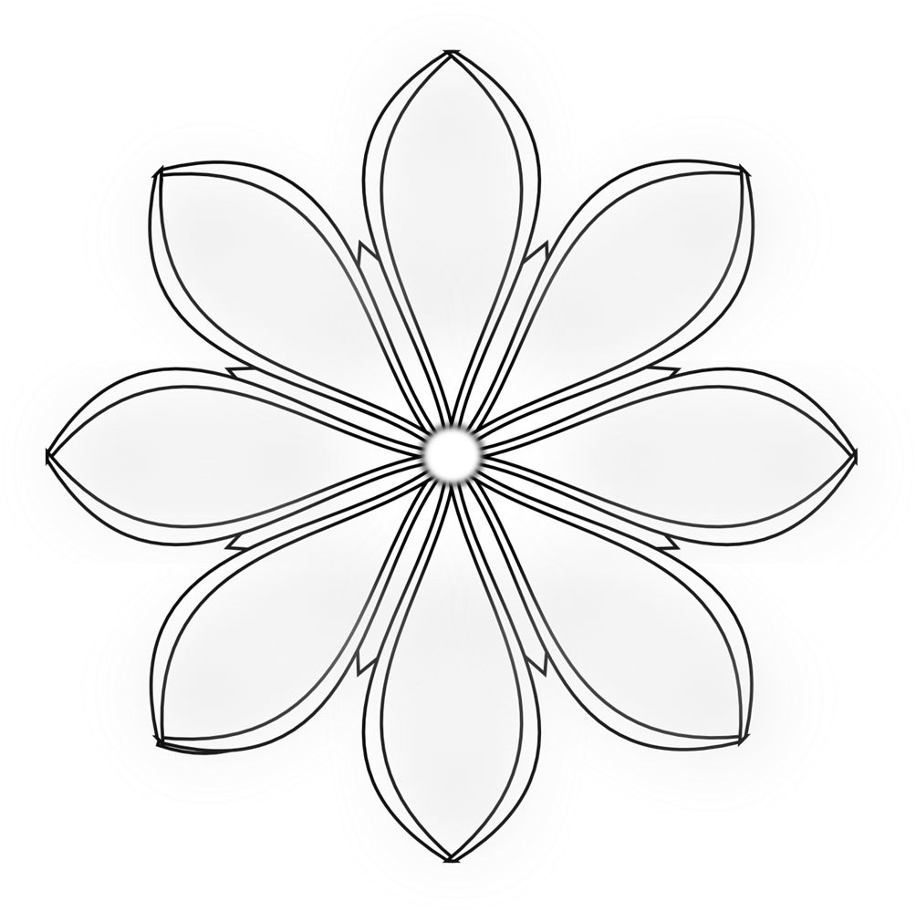 clipart flower black and white - photo #18