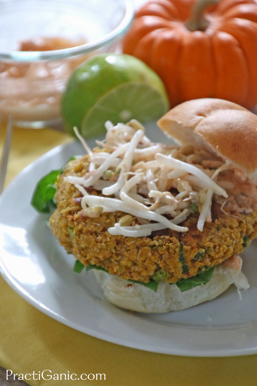 Pumpkin Burgers with Spicy Mayo