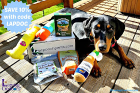 Penny thinks #PoochPerks box rocks!  She's been sipping on her Grrona and eating yummy treats. #DobermanPuppy #RescueDog #LapdogCreations ©LapdogCreations