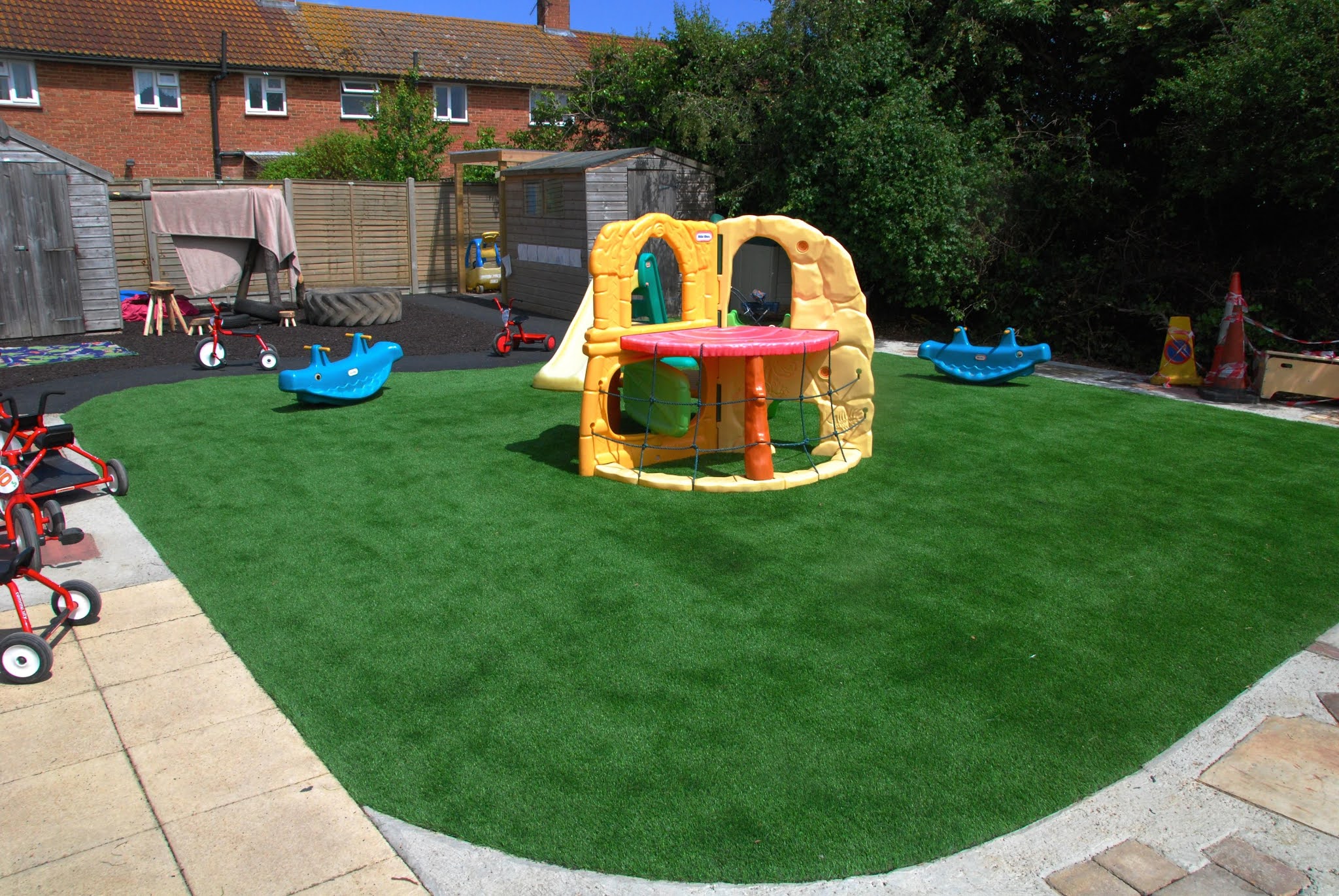 Playing with Artificial Grass on Playgrounds