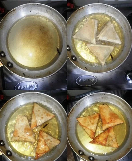 frying-the-samosa