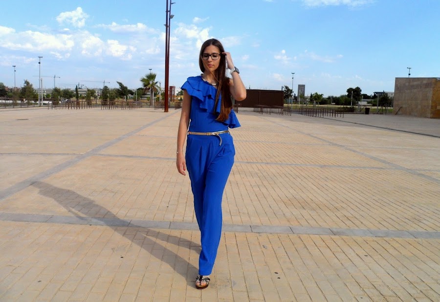 BLUE LONG JUMPSUIT