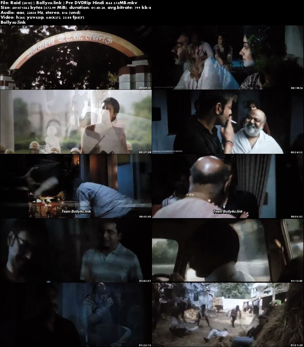 Raid 2018 Pre DVDRip 600Mb Full Hindi Movie Download x264