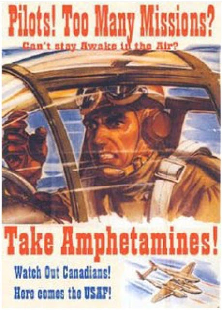 Один из американских плакатов времен Второй мировой, агитирующих за применение амфетамина.