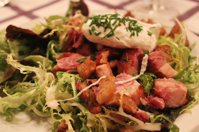 Frisee salad at Auberge Pyrénées Cévennes