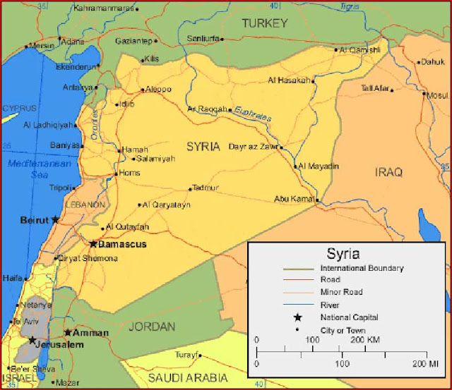 Gambar Peta Suriah