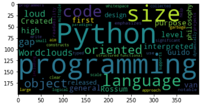 Creating word cloud in python